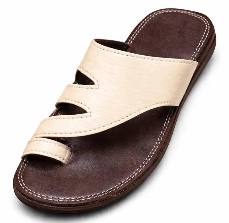 Men's Spring/Summer Casual Ultra-Fine Leather flat Beach Sandals